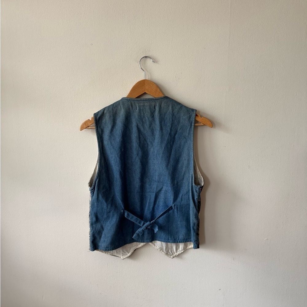 Chrysanthemum Patchwork & Denim Vest - Picture 5 of 6